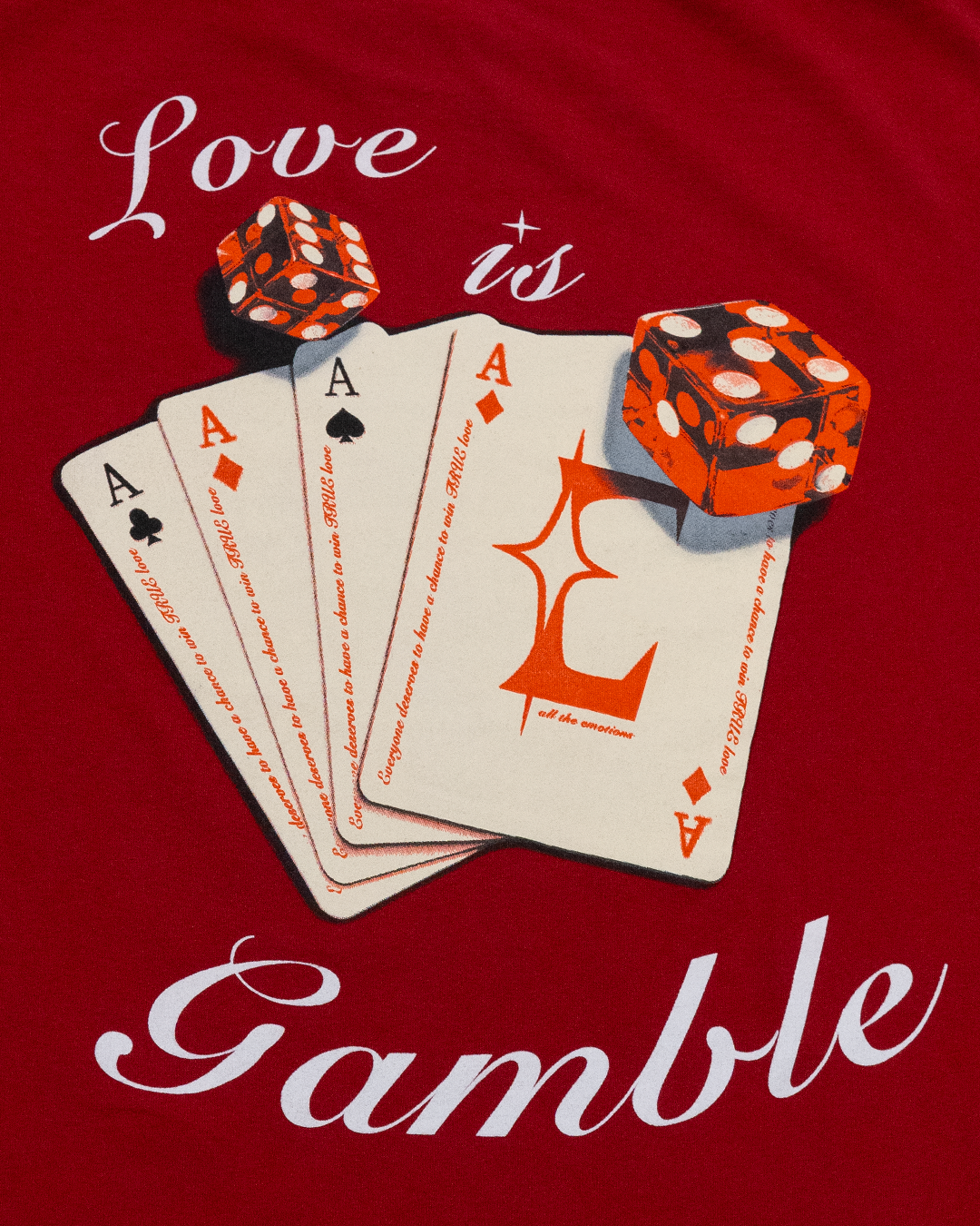 Red Love Is A Gamble Tee